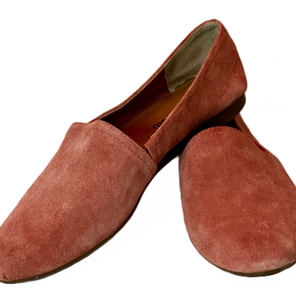 Lucky Brand Pink Charsa Suede Slip on Loafer Flats